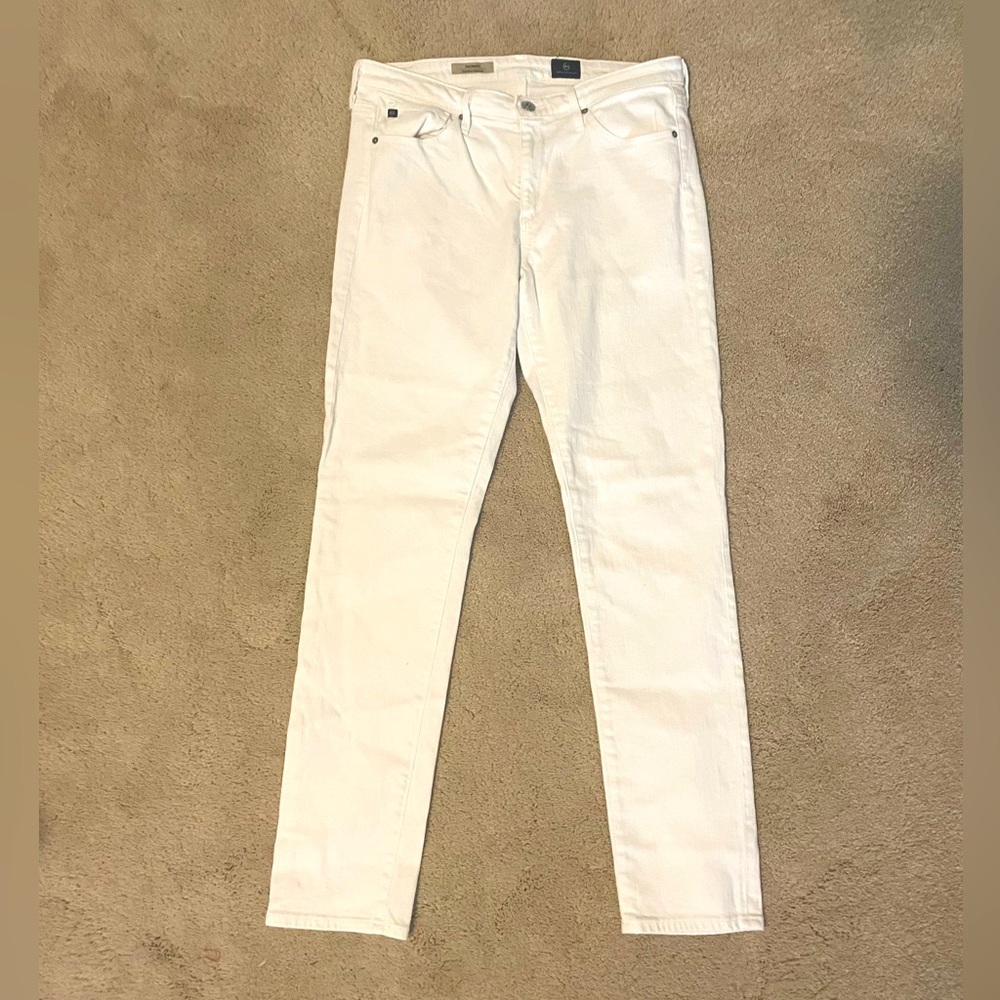 White Adriano goldschmied Prima Cigarette leg mid-rise jean